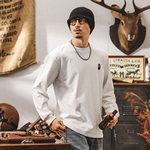 Мужская футболка с длинным рукавом,весенне-осенняя из чистого хлопка оптом и в розницу