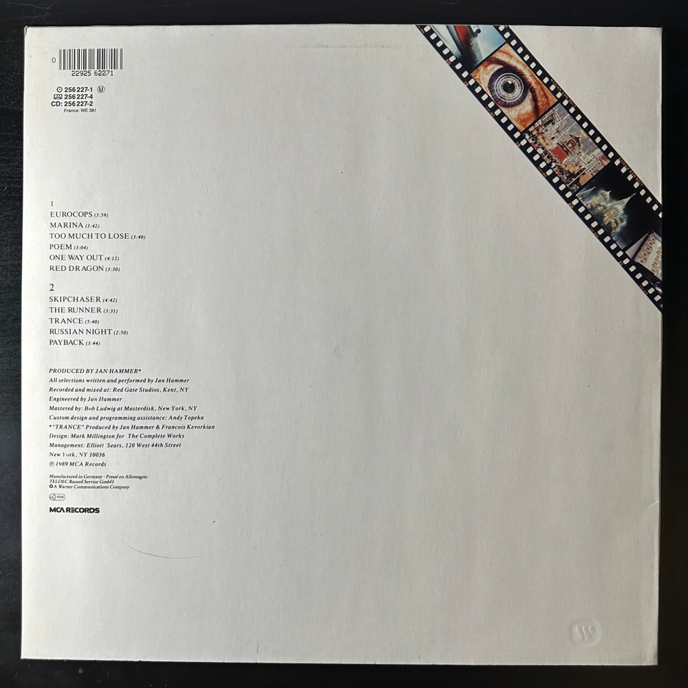 Jan Hammer ‎– Snapshots (Германия 1989г.)