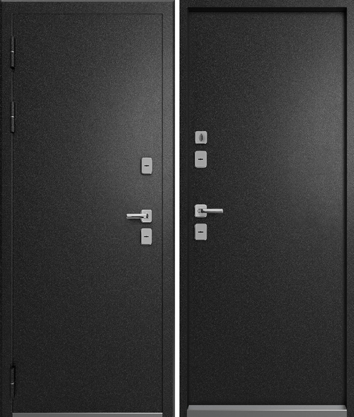 Входная дверь Мегатрон TERMO-3 Чёрный букле - Чёрный букле