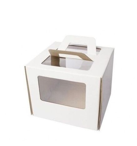 Коробка для торта с ручками 26*26*28 см
