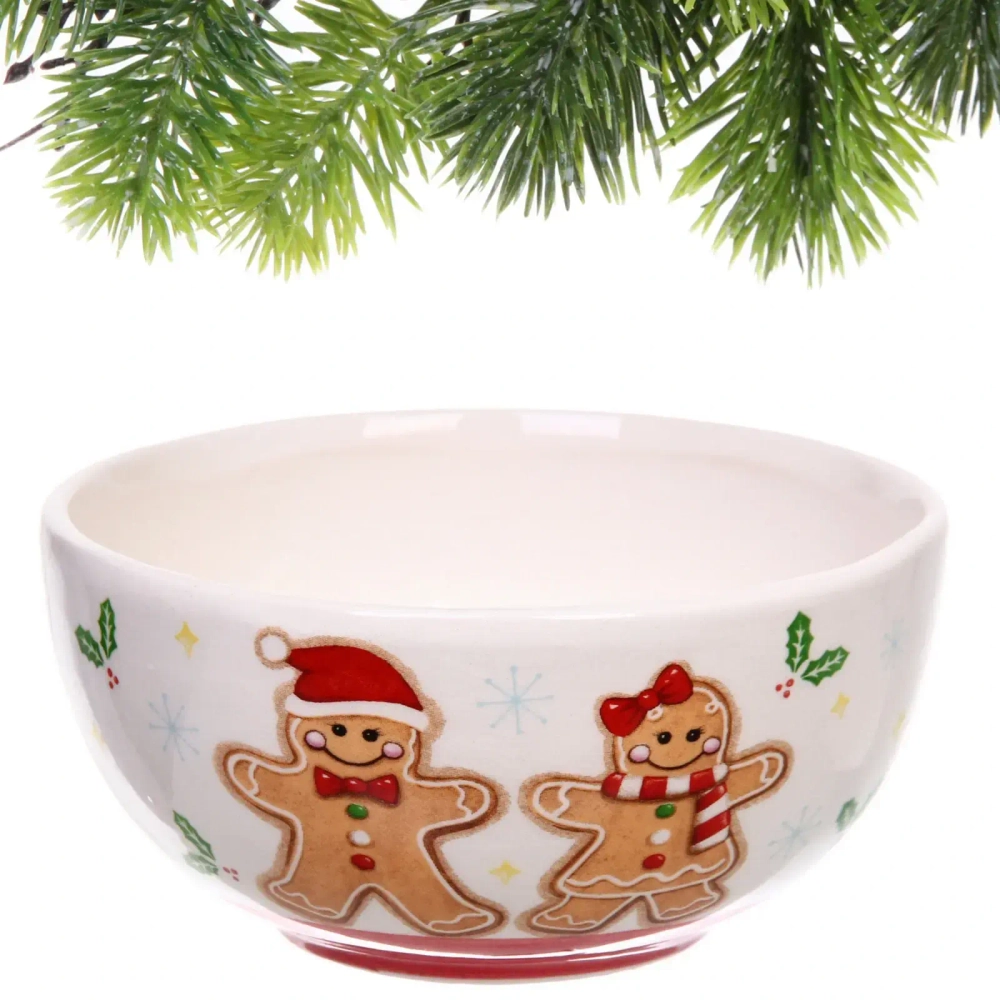 Салатник керамический «Пряничные человечки» 500мл 12*5,8см