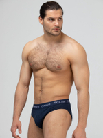 Мужские трусы-слипы с широкой фирменной резинкой (Размер: L) (Цвет: черный)