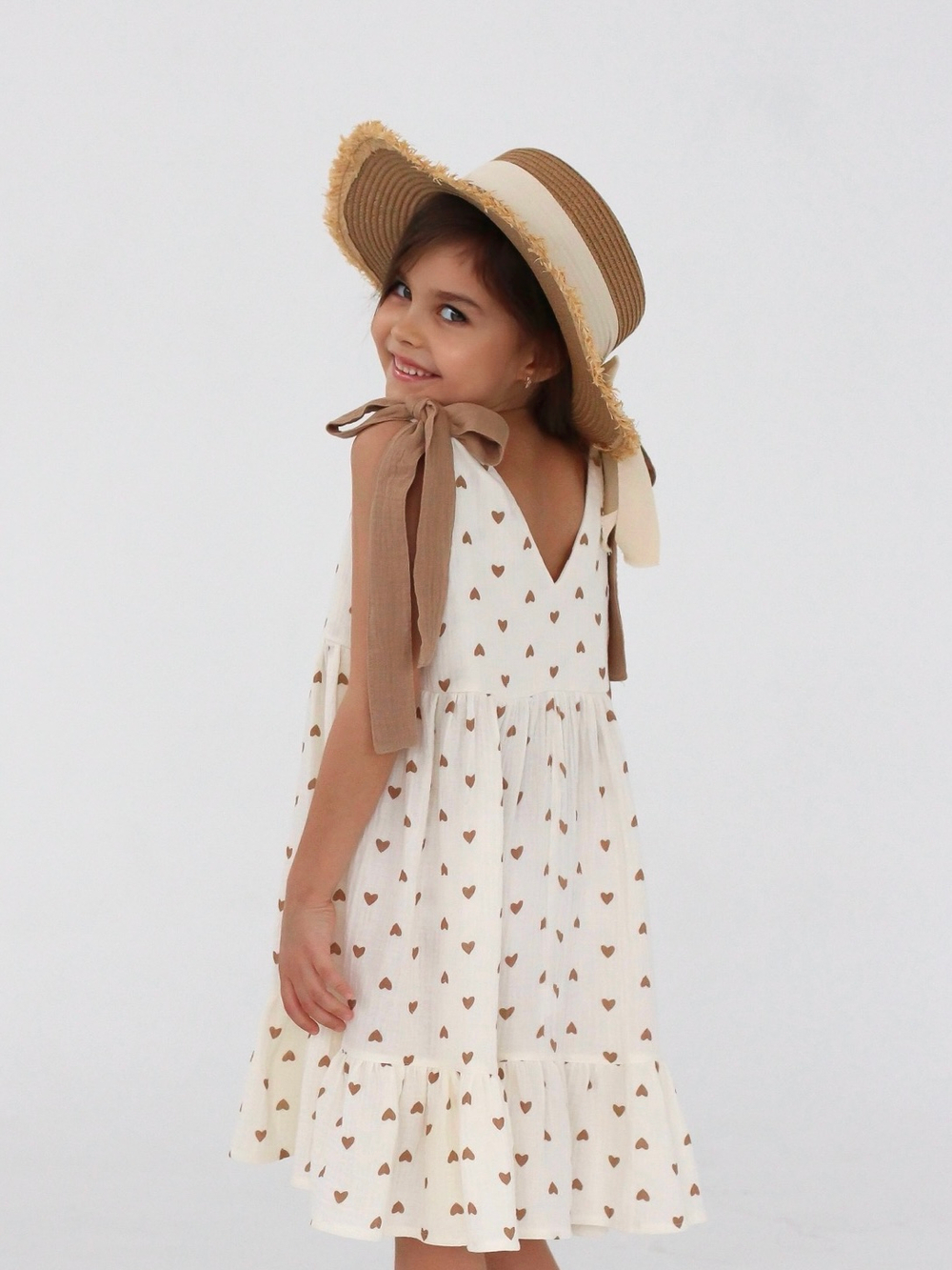 Сарафан из муслина «Сердечки»