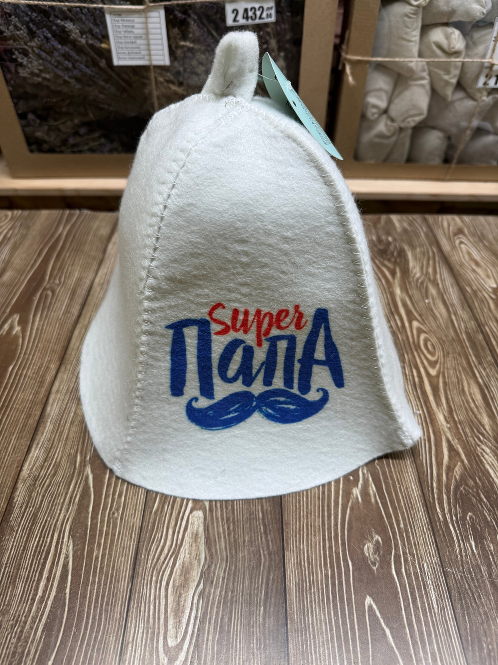 Шапка банная с рисунком