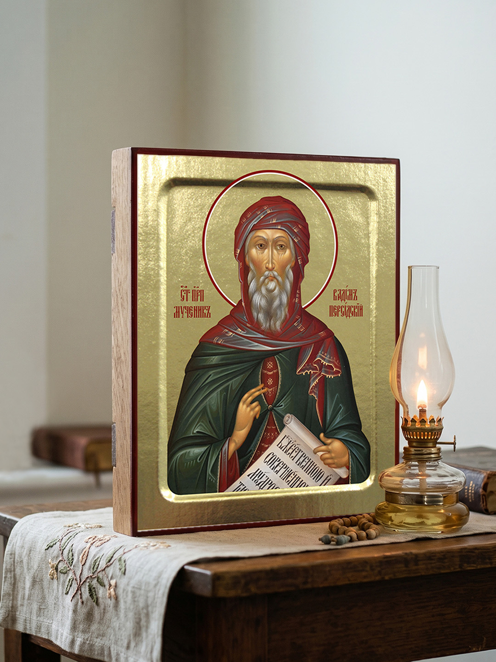 Икона Вадима Персидского, мученика на дереве: 125 х 160 (Синопсисъ)
