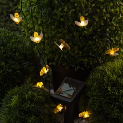 ERASG024-03 ЭРА Садовая гирлянда Пчелки на солнечной батарее, 5,8 м | Садовые декоративные светильники