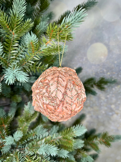 Шар 10см ChristmasDeLuxe premium collection светло-розовый