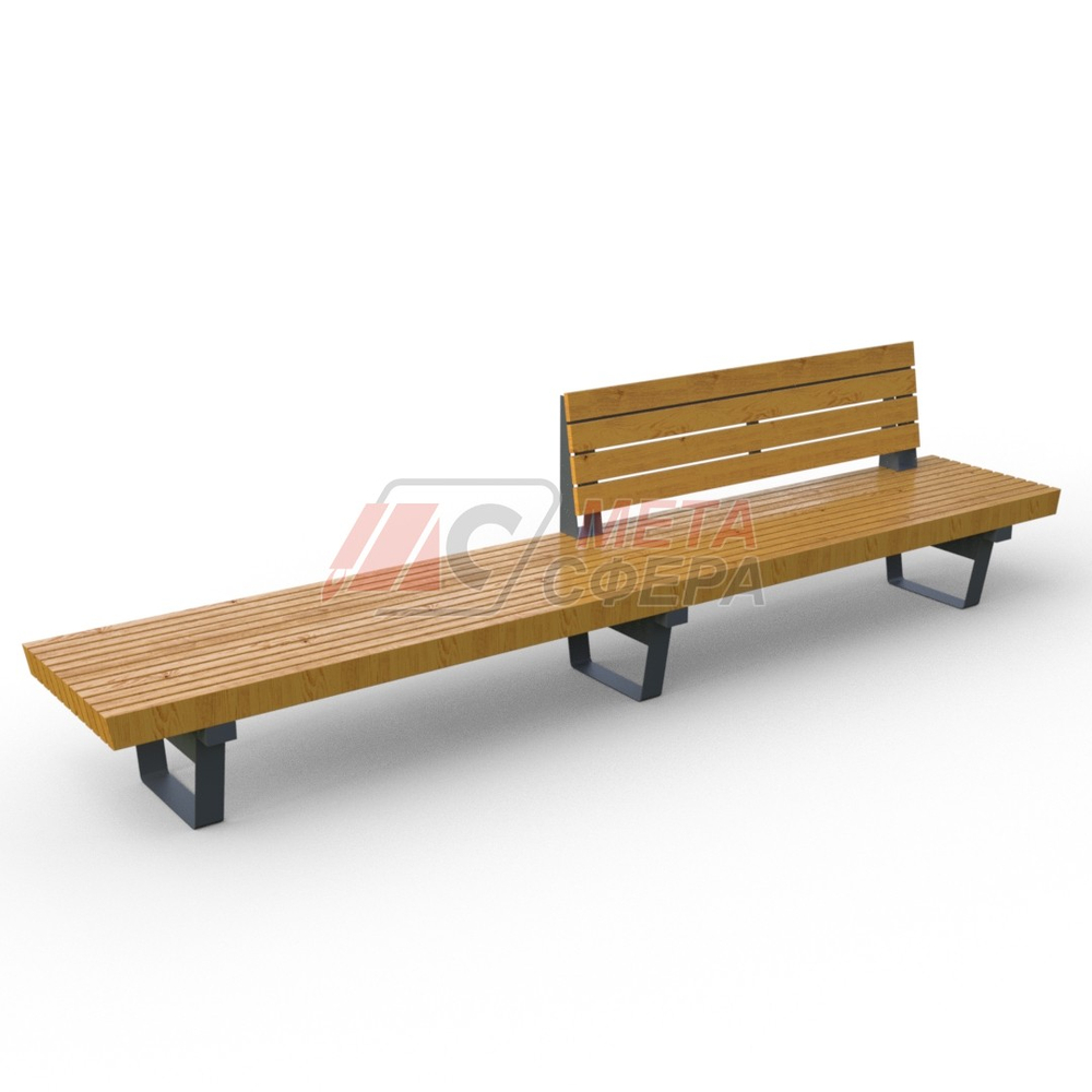 Скамейка Rail Road 02 продольная двойная