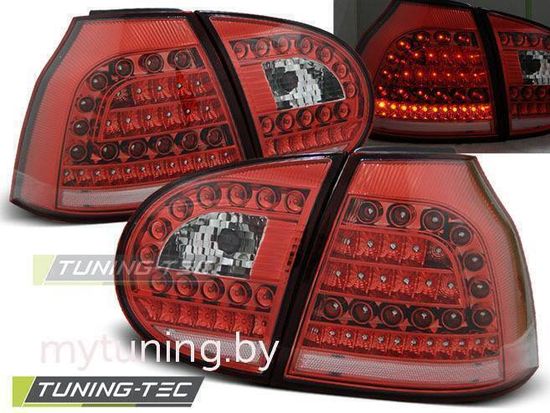 Задние фонари VW Golf 5 red white led