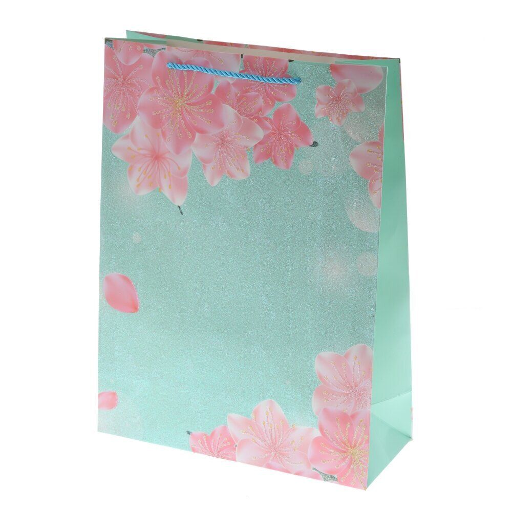 GAEM Пакет подарочный L (бумага 210г/м2, блок 12шт), L30 W12 H40 см, 4в.