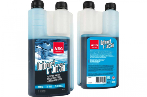 Масло для лодочных моторов 2Т AEG Outboard NMMA TC-W3 (1л) минеральное