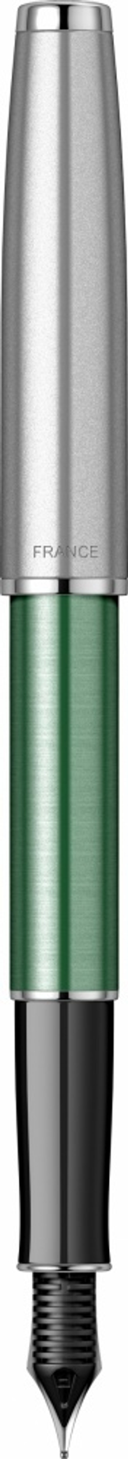 Перьевая ручка Parker Sonnet Essentials Green SB Steel CT, перо: F, цвет чернил black, в подарочной упаковке.