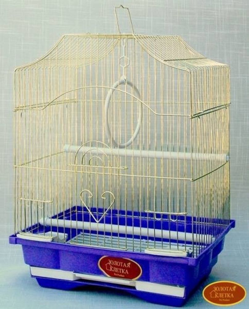 Клетка для птиц, размер 30х23х39 см., &quot;золото&quot; A112G