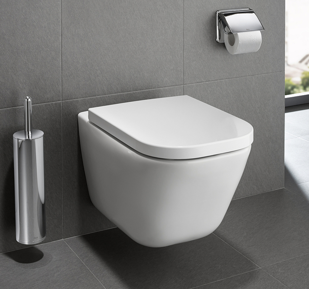 Комплект унитаза с инсталляцией Roca The Gap 893104100 с сиденьем Микролифт и клавишей смыва Хром