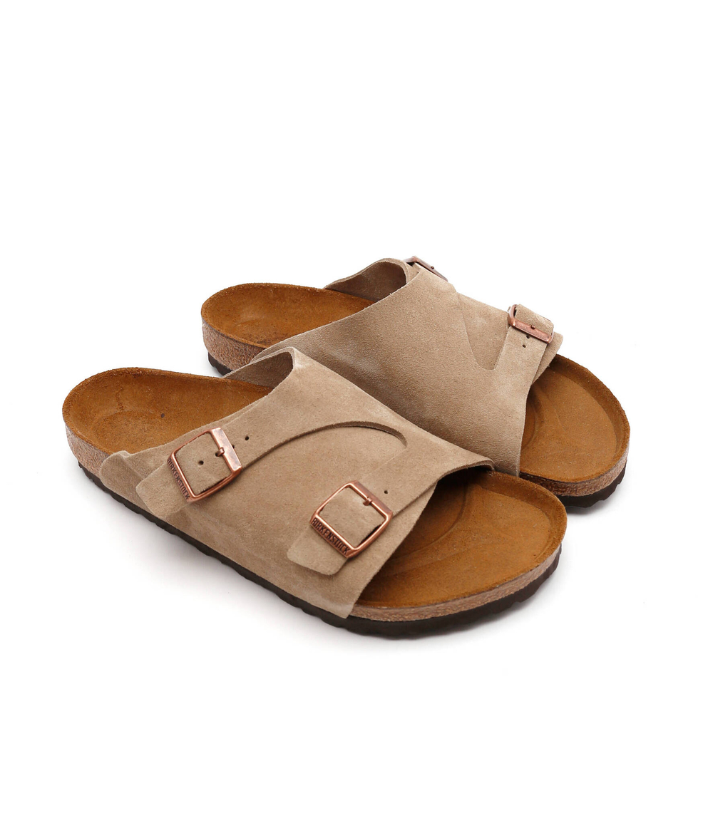 Шлепанцы кожаные zürich vl taupe Birkenstock - бежевый(50461)