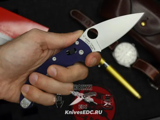 Складной нож Spyderco Manix 2 101GPDBL2 c клинком из стали CPM-S110V, рукоять G10