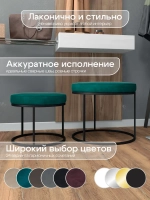 Комплект круглых банкеток - ЧЗЕЛ - зеленое на черном