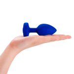 Вибрирующая втулка цвета синий сапфир b-Vibe Vibrating Jewel Plug L/XL BV-043-NAV