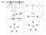 Светильник подвесной TR303323/5 WH/GD/CL/FR белый/золото/прозрачный/белый матовый E27*5 max 60W D620*200
