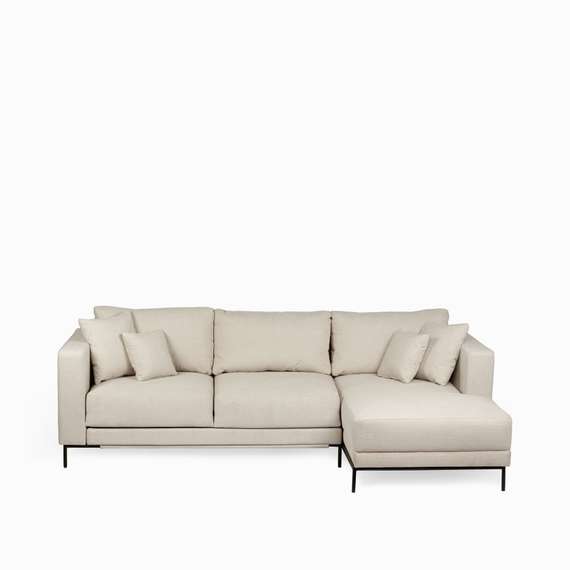 Раскладной диван Newton правосторонний светло-серый