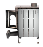 Печь воздухогрейная Сибирячка 6 кВт. Кожух из нержавеющей стали