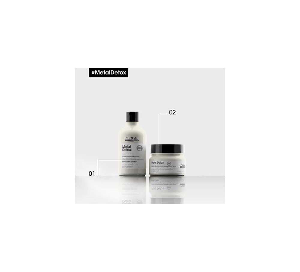 L’Oreal Professionnel Serie Expert Metal Detox - глубокая питательная маска для окрашенных и поврежденных волос /   250  ml  / GTIN 30160606
