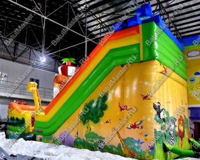Коммерческий надувной батут "Побег из зоопарка"