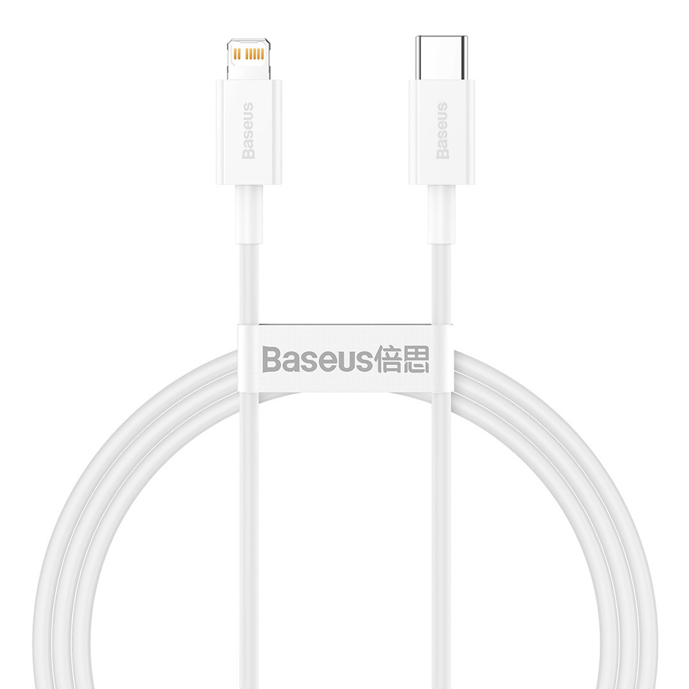 Lightning Кабель Baseus Superior Series Fast Charging Data Cable Type-C to iP PD 20W 1m - White