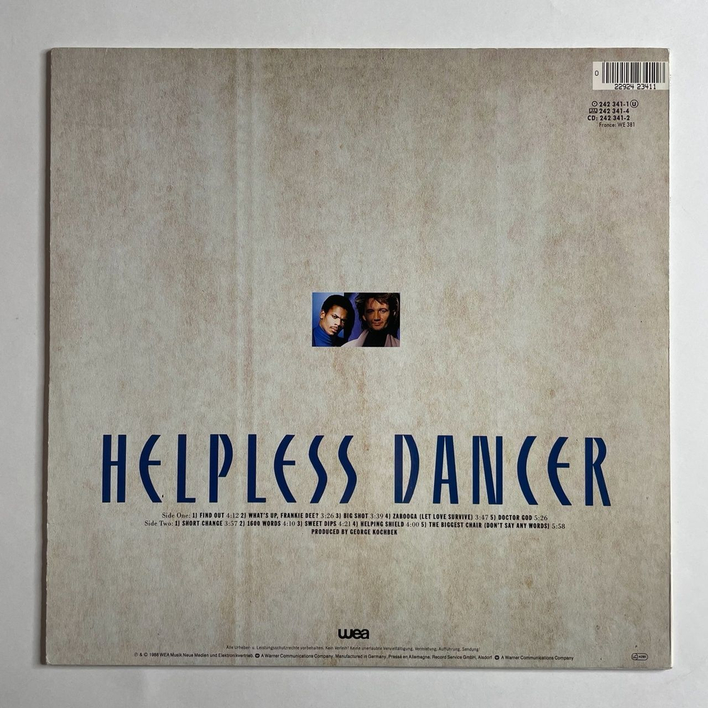 Винтажная виниловая пластинка LP Georgie Red Helpless Dancer (Germany 1988)
