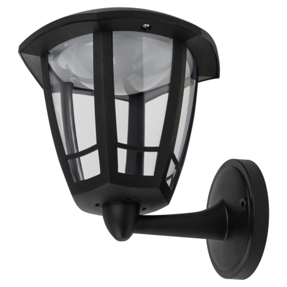 Садово-парковый светильник ЭРА «Дели 1» ДБУ 07-8-005 черный 6-гранный настенный IP44 светодиодный 8Вт 3000K