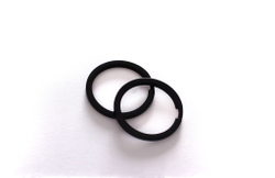 Кольцо для ключей плоское 25 мм, черный цвет