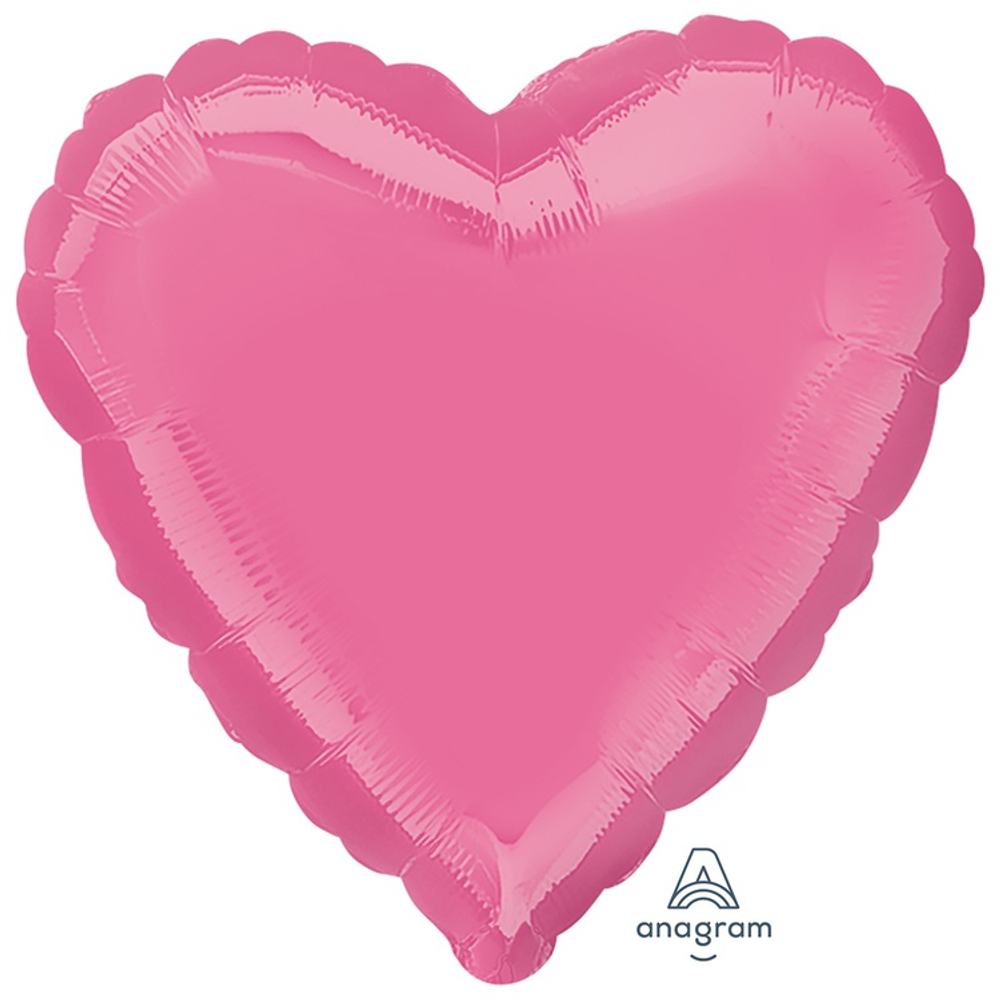 Шар фольгированный Сердце 46 см (Розовый)