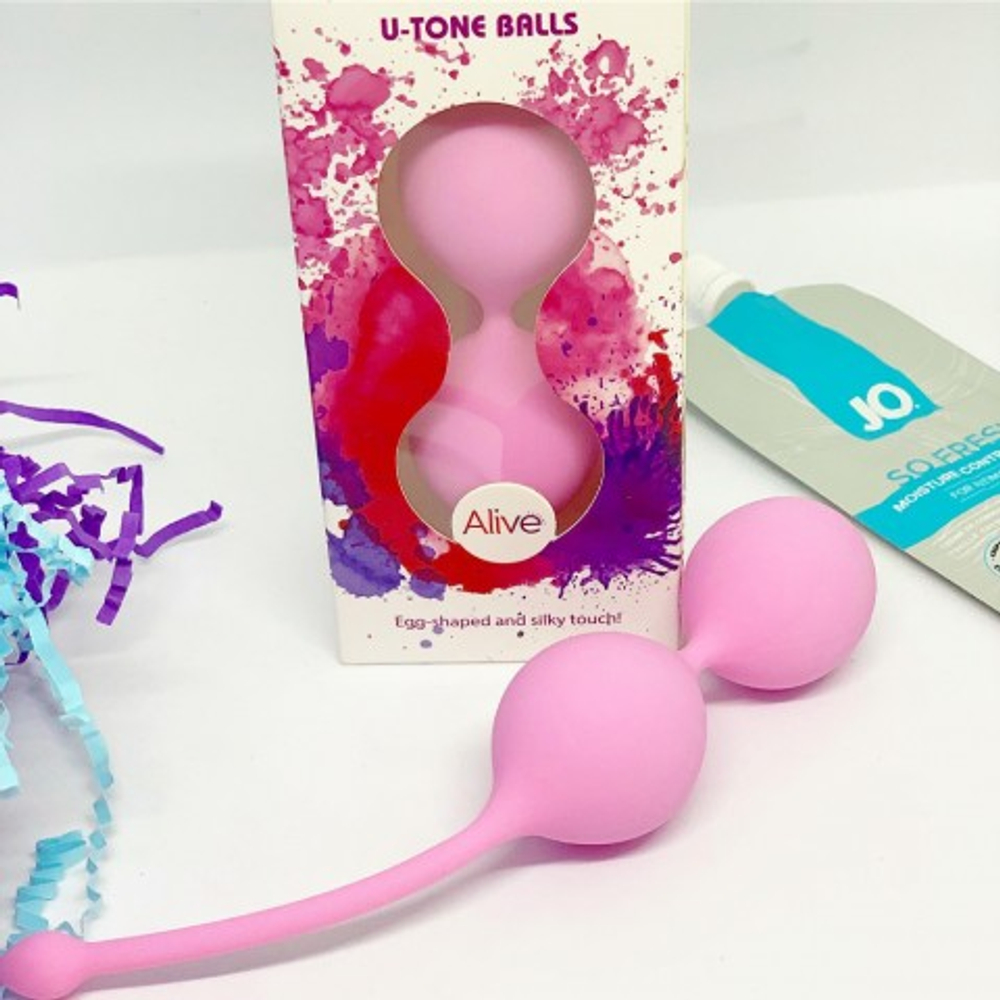 Вагинальные шарики U-Tone от Alive розовые