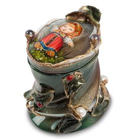 Народные промыслы ШК-50/ 9 Шкатулка «Дождик» авт. Шеншины