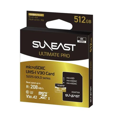 Карта памяти Suneast ULTIMATE PRO microSDXC 512GB UHS-I U3 V30, R 208 МБ/с