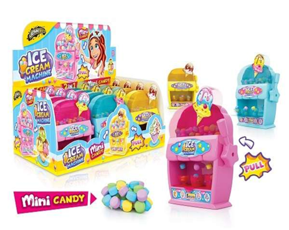 Драже Мороженица Ice Cream Machine 12шт*8гр,   Johny Bee