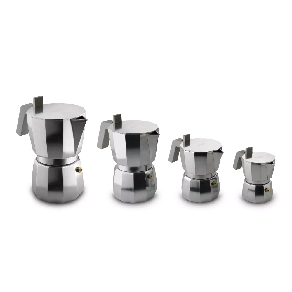 Alessi - Алюминиевая турка кофеварка  Moka на 9 чашек. / артикул   DC06/9 FM  / GTIN 8003299439461