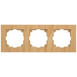 Рамка для розеток и выключателей Intro Accent 6-503-11 на 3 поста, СУ, сосна