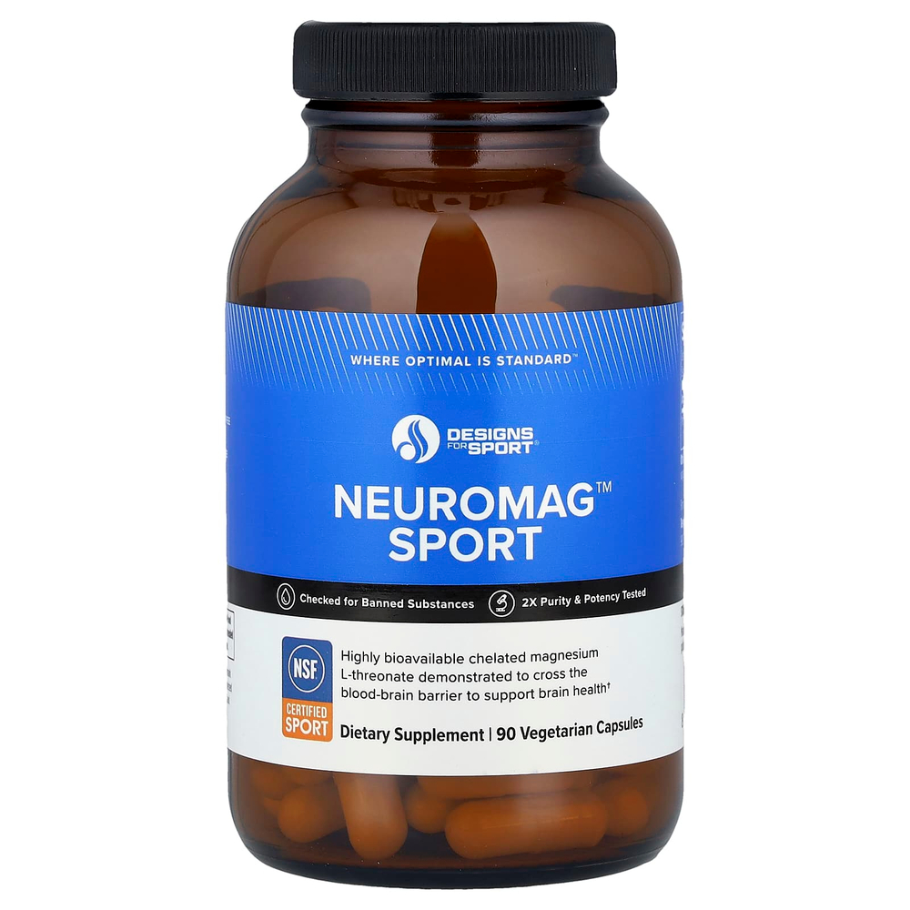Designs For Health, Designs For Sport®, NeuroMag™, 90 вегетарианских капсул (48,3 мг в 1 капсуле)