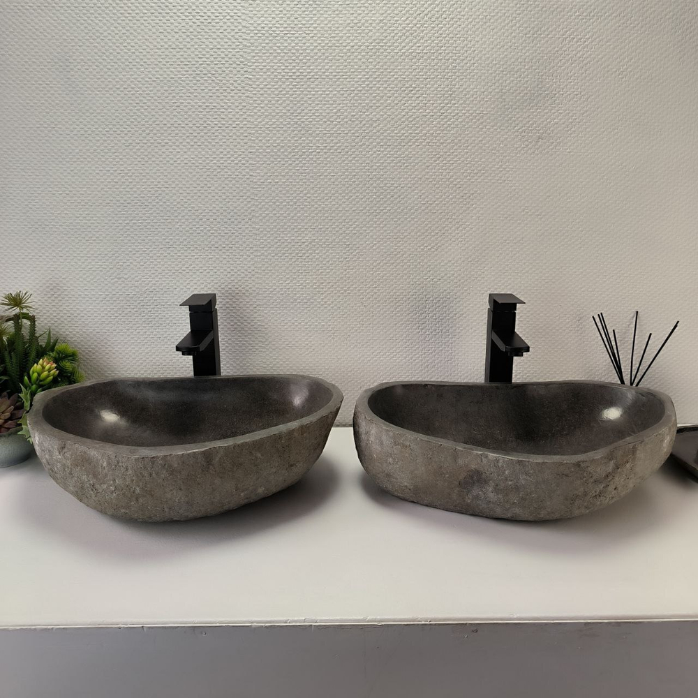 Раковина из речного камня ПАРА! RS-63824 52*36*15 2шт 0126