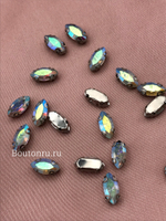 Стразы пришивные  в цапах лодочка кристалл хамелеон скидка