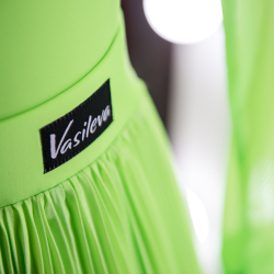 Lilia 14-01-02-С | Рейтинговое платье гофре для спортивных бальных танцев | Vasileva Dance