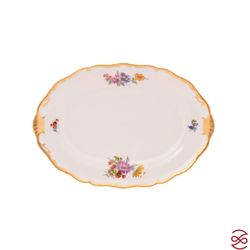 Блюдо овальное Queen's Crown Мейсенский букет 32 см