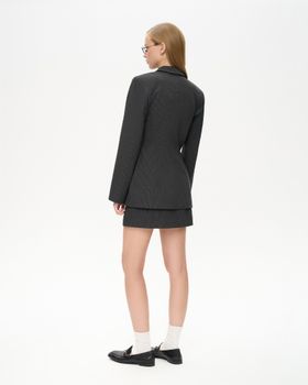 Платье мини из костюмной ткани