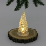 Сувенир с подсветкой «Кристальная ёлочка» 5,7*12,5 см (на батарейках 3 LR44)