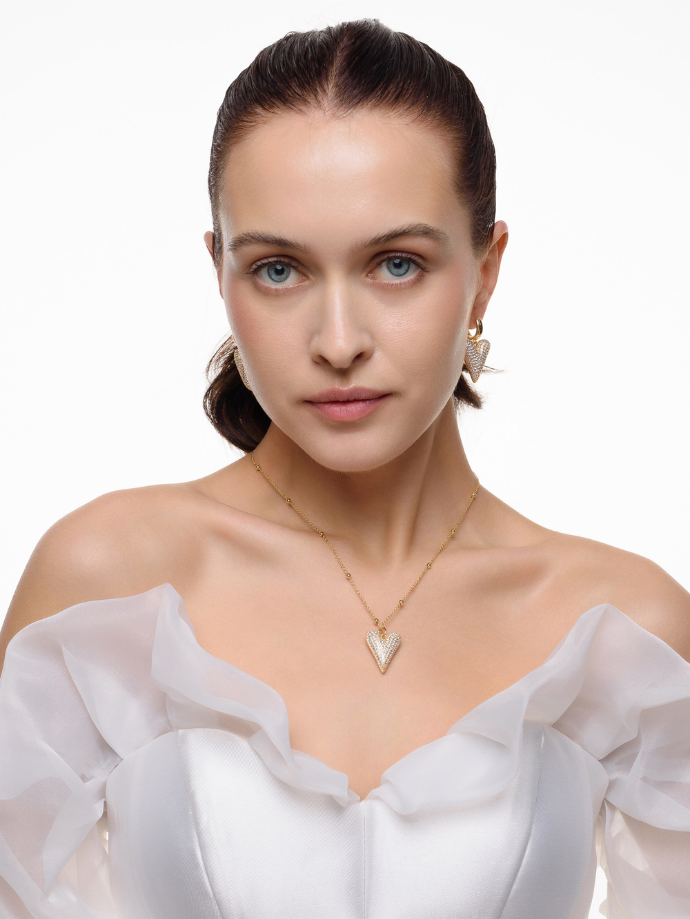 Серьги "Elongate Shine" Gold на швензе амур