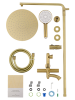 Душевая система WONZON & WOGHAND TOR, Брашированное золото (WW-88047073-BG)