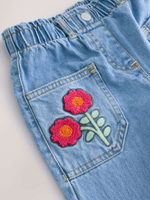 Джинсы с вышивкой для девочки Next E12-748, Синий