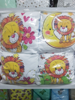 Бортики в кроватку "ПЕЧАТЬ" ( 6 подушечек с печатью + 6 подушечек  )  (ИП Людин А.В.)