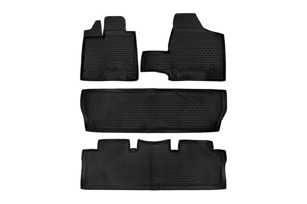 Коврики в салон для TOYOTA Sienna (II, IIр) 2003-2010, 4 шт. (Повышенная устойчивость, повышенная износостойкость) FORMAT.48.48.210K
